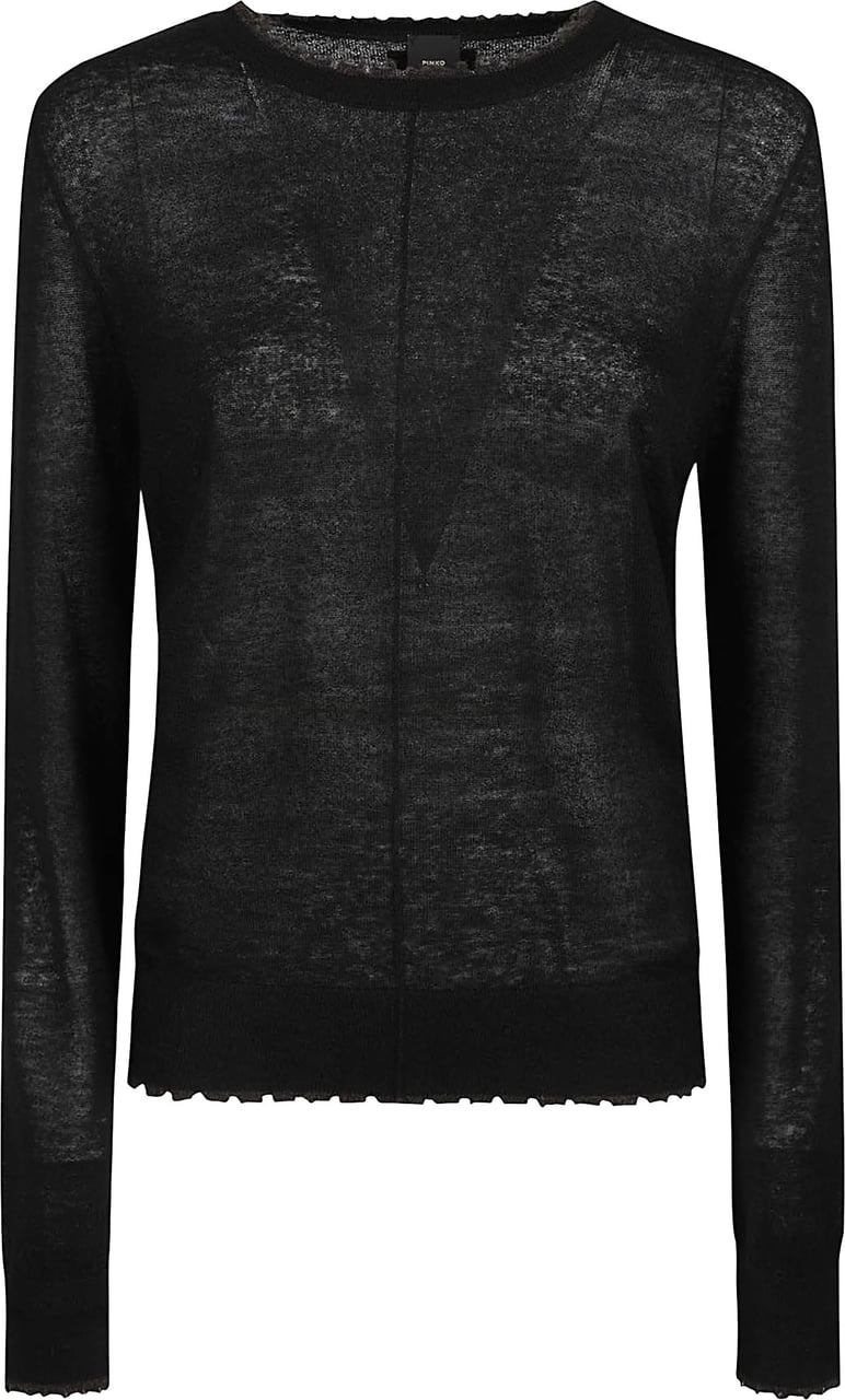 Pinko Pamplona Round Neck Sweater Black Zwart