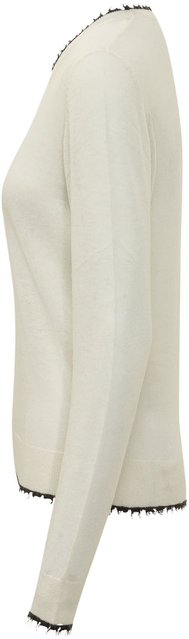 Pinko Maglia Pamplona con Profili Sfrangiati Wit