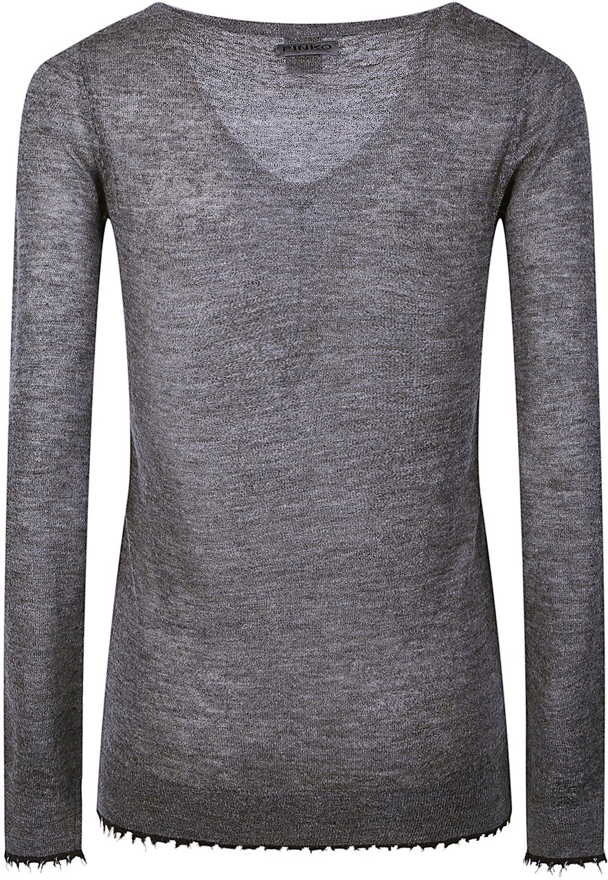 Pinko Oporto V Neck Sweater Grey Grijs