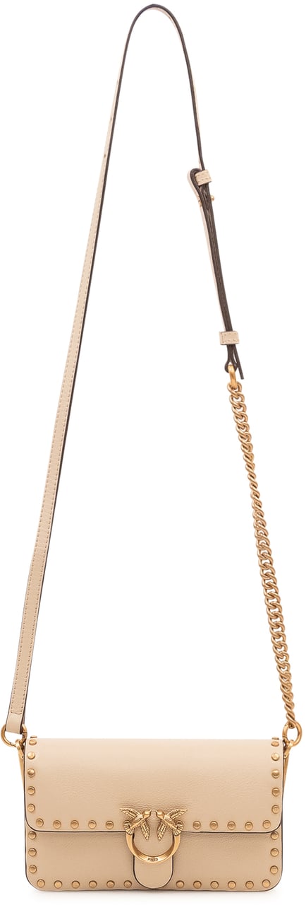 Pinko Love One Slouchy Baby Borsa a Spalla Beige