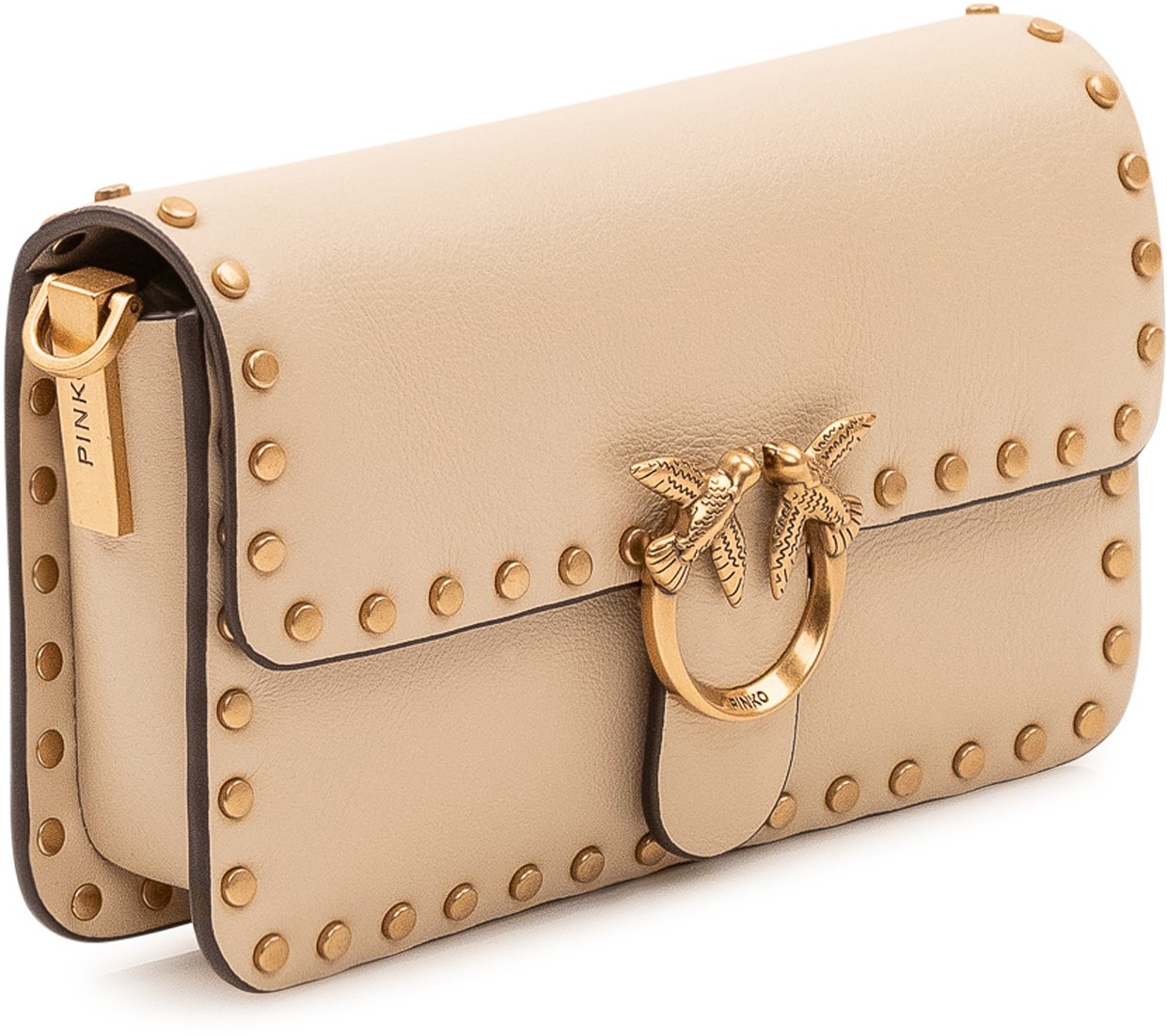 Pinko Love One Slouchy Baby Borsa a Spalla Beige