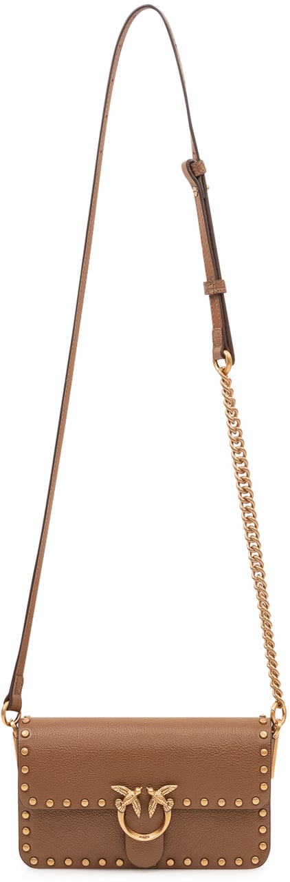 Pinko Love One Slouchy Baby Borsa a Spalla Beige