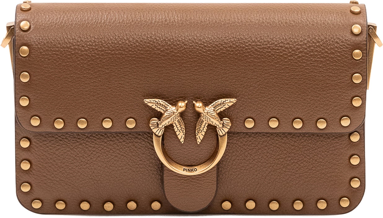 Pinko Love One Slouchy Baby Borsa a Spalla Beige