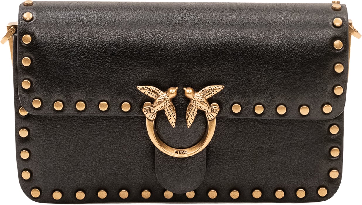 Pinko Love One Slouchy Baby Borsa a Spalla Zwart