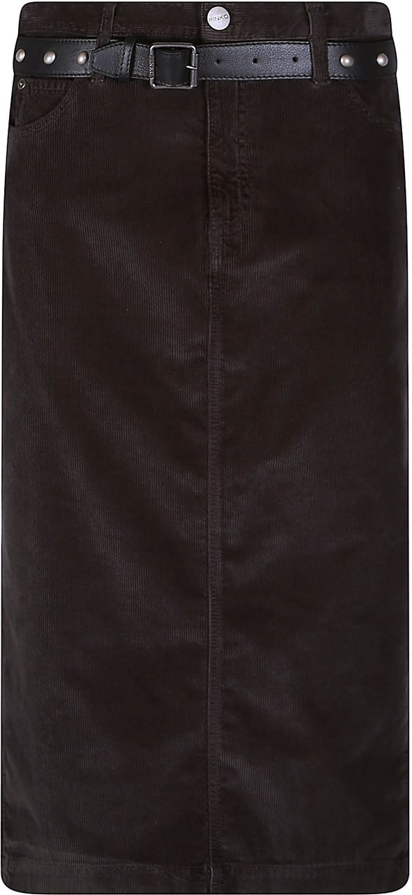Pinko Gracia Midi Skirt Black Zwart