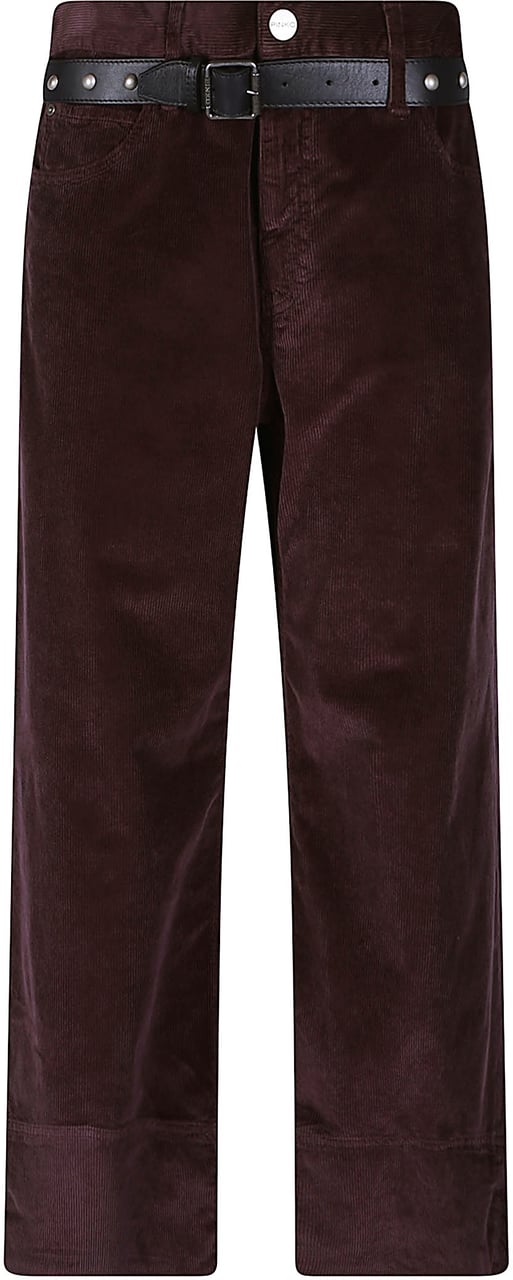 Pinko Cyntia Cropped Wide Leg Pant Red Rood