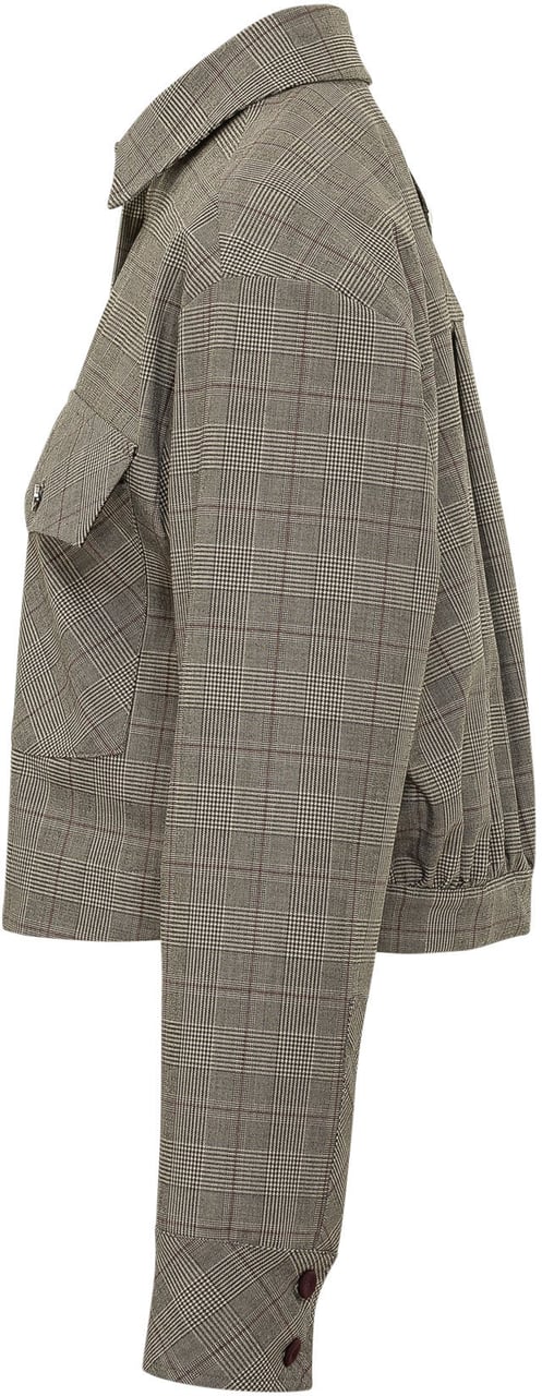 Pinko Overshirt Oncidium a Quadri Taupe