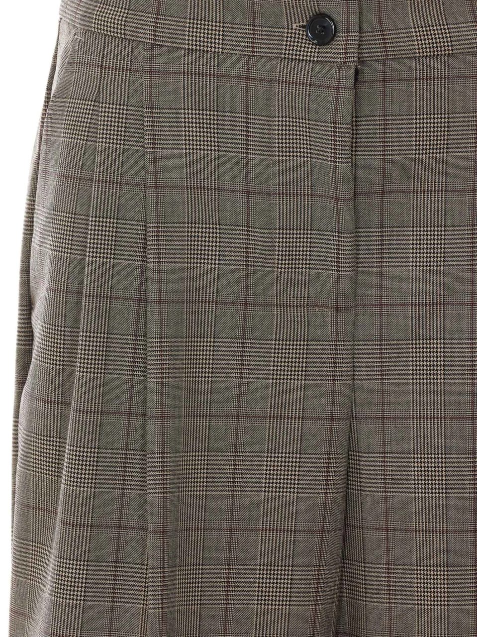 Pinko Straight-Leg Tailored Pants with Classic Plaid Design Grijs