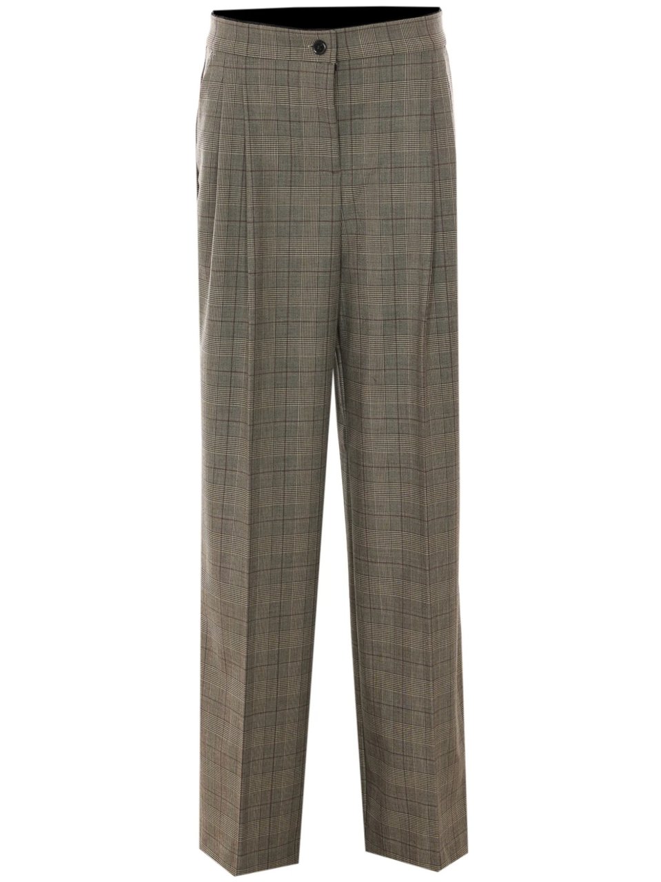 Pinko Straight-Leg Tailored Pants with Classic Plaid Design Grijs