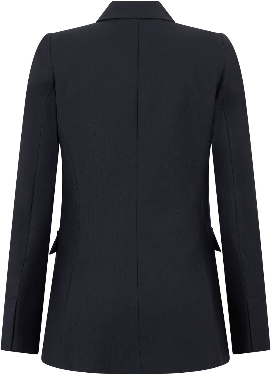 Pinko New Amalfi Blazer con Revers Donkergrijs