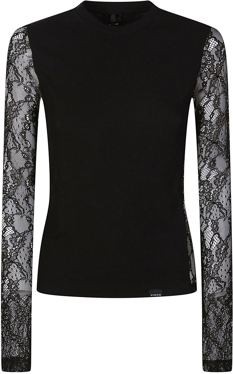 Pinko Fucecchio Long Sleeve T-shirt Black Zwart