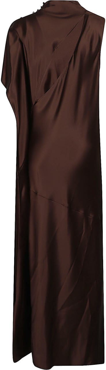 Pinko De Tomaso Midi Dress Brown Bruin