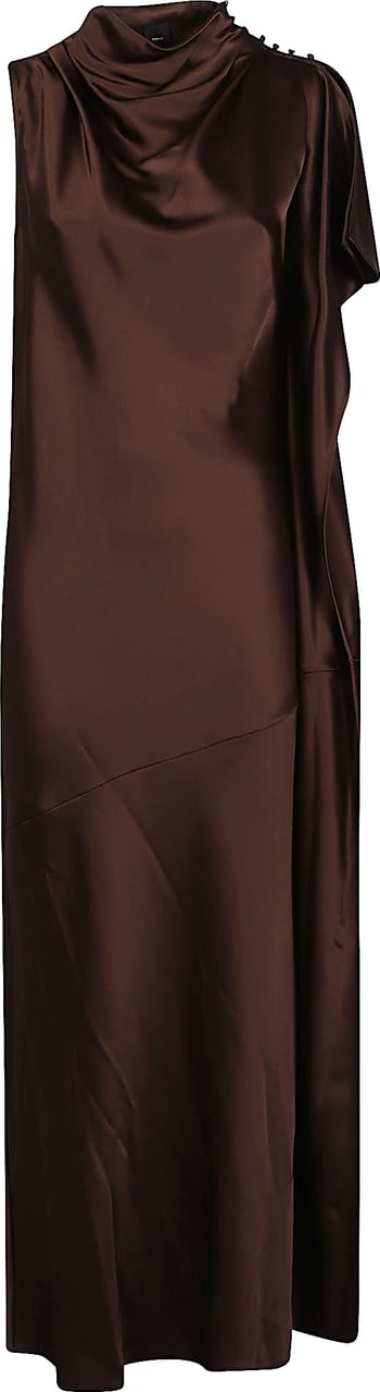 Pinko De Tomaso Midi Dress Brown Bruin