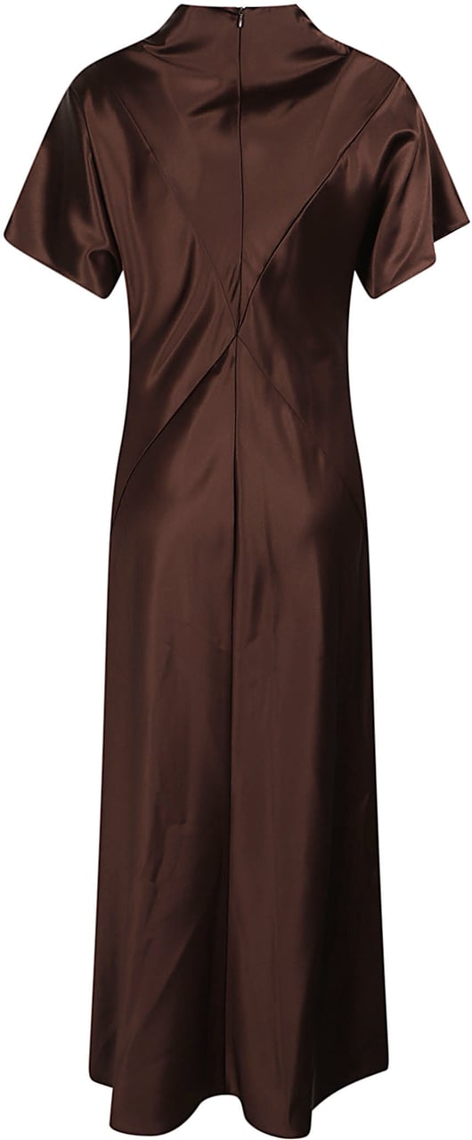 Pinko Kangoo Long Dress Brown Bruin