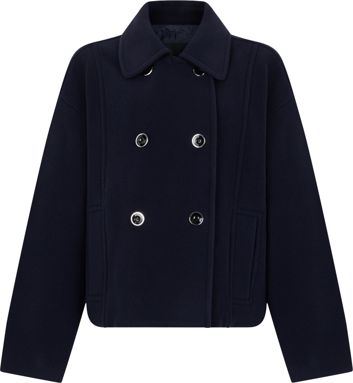 Pinko Double-breasted coat Blauw