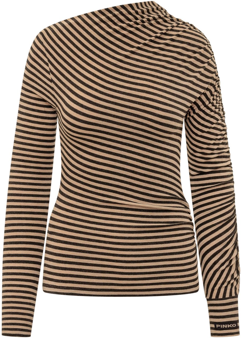Pinko Lilium Lupetto a Righe Beige