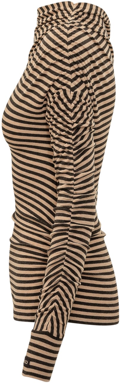 Pinko Lilium Lupetto a Righe Beige