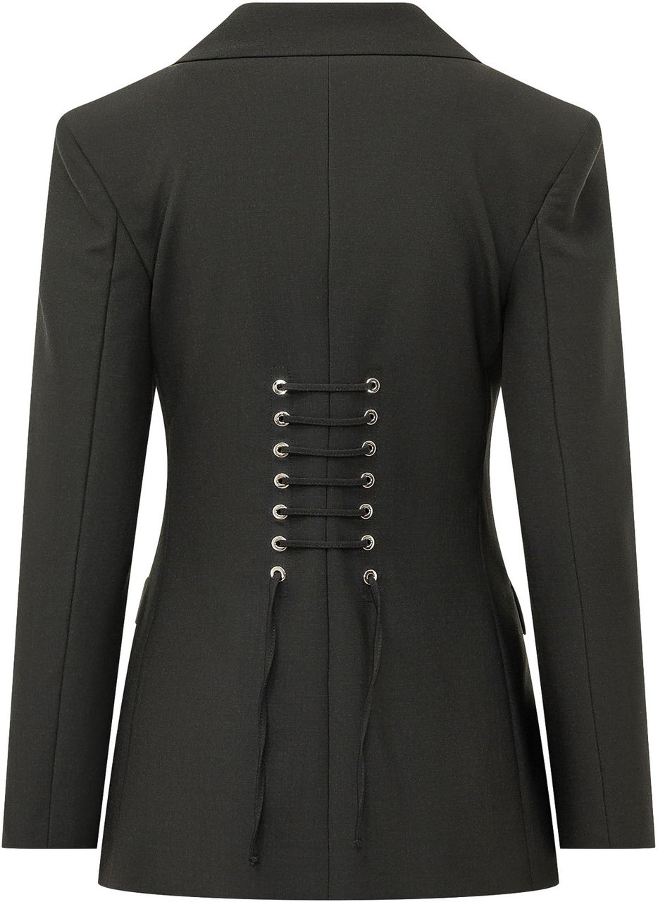 Pinko Blazer Hummer con Dettagli Intrecciati Zwart