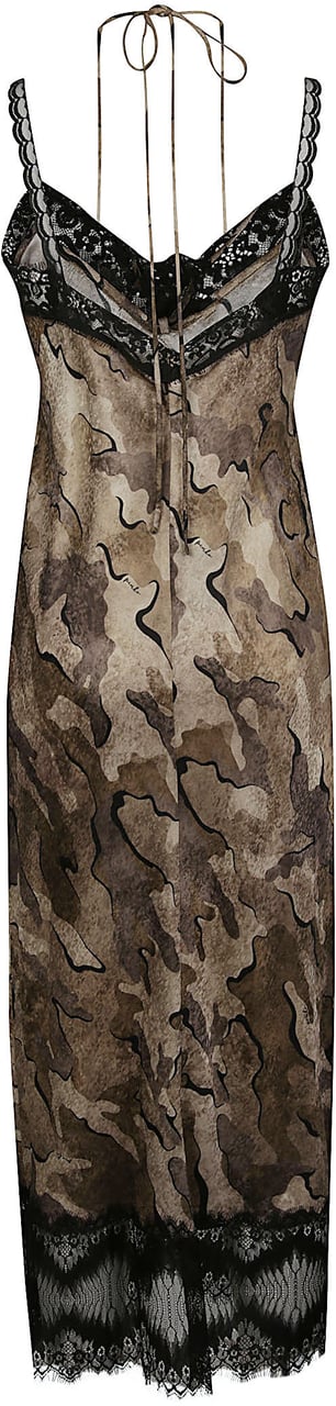 Pinko Rabbocco Midi Dress Green Groen