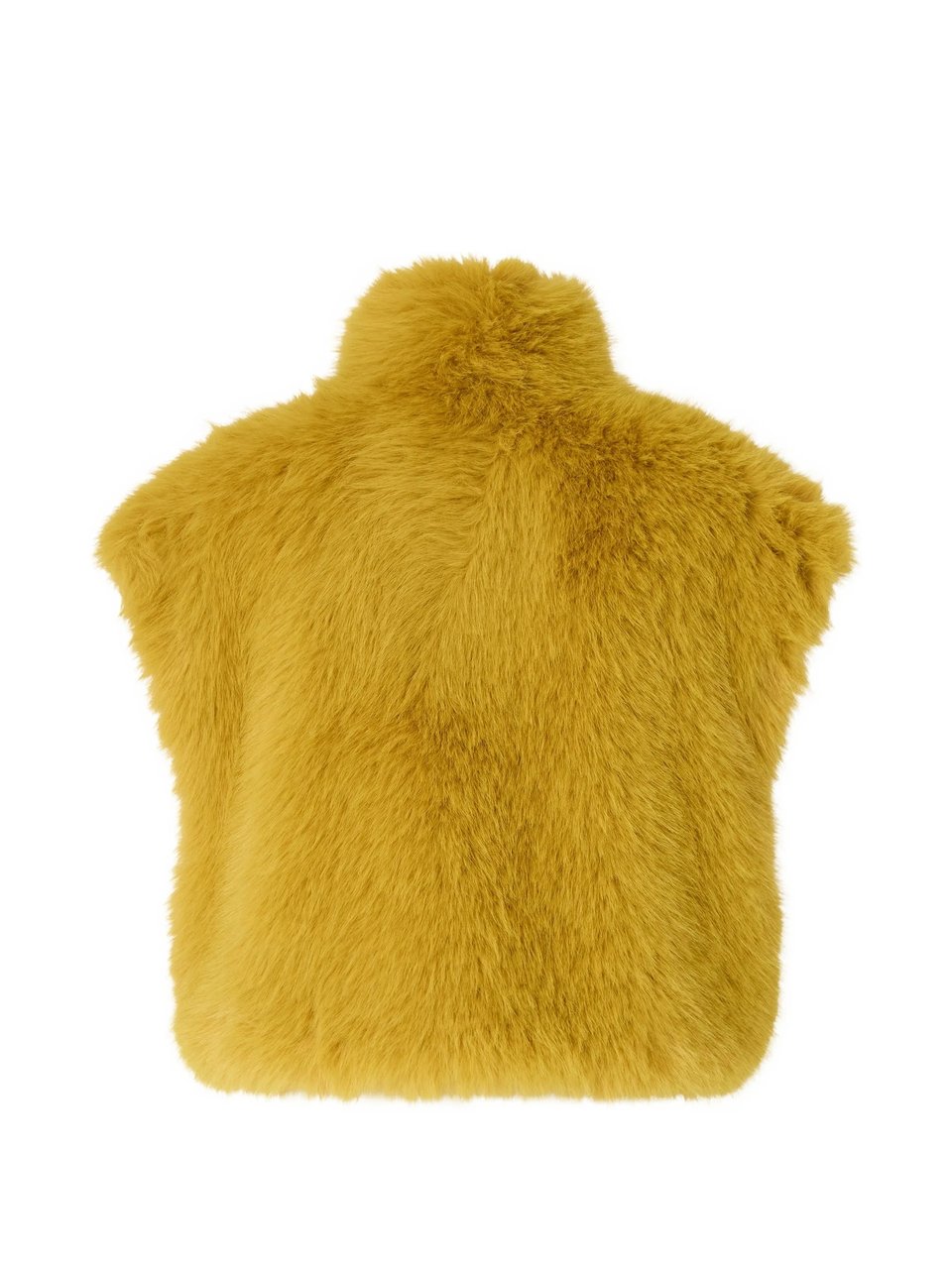 Pinko Plush Boxy Gilet in Rich Golden-Hued Fabric Goud