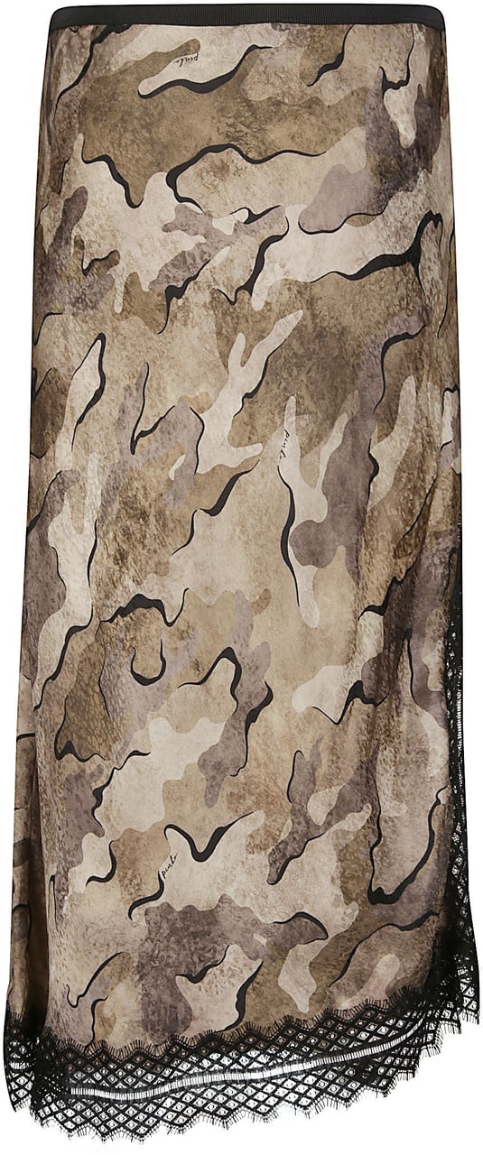 Pinko Ambrato Long Skirt Multicolour Divers