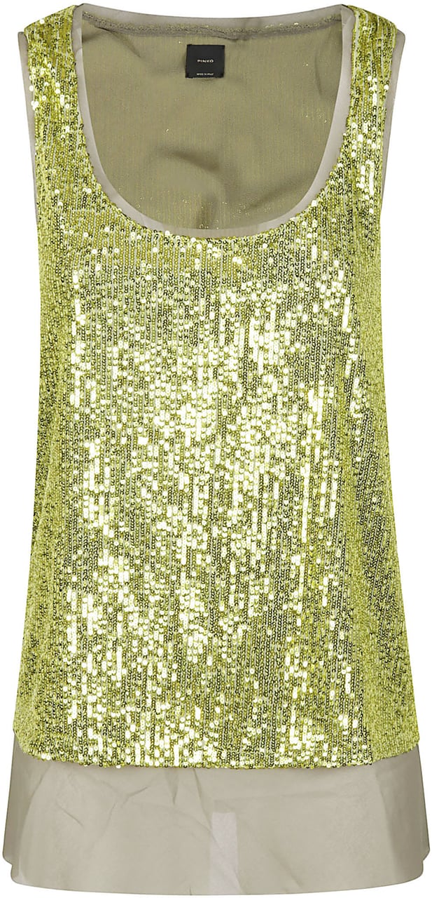 Pinko Bollicine Tank Top Green Groen