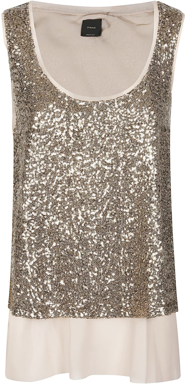 Pinko Bollicine Tank Top Metallic Metallic