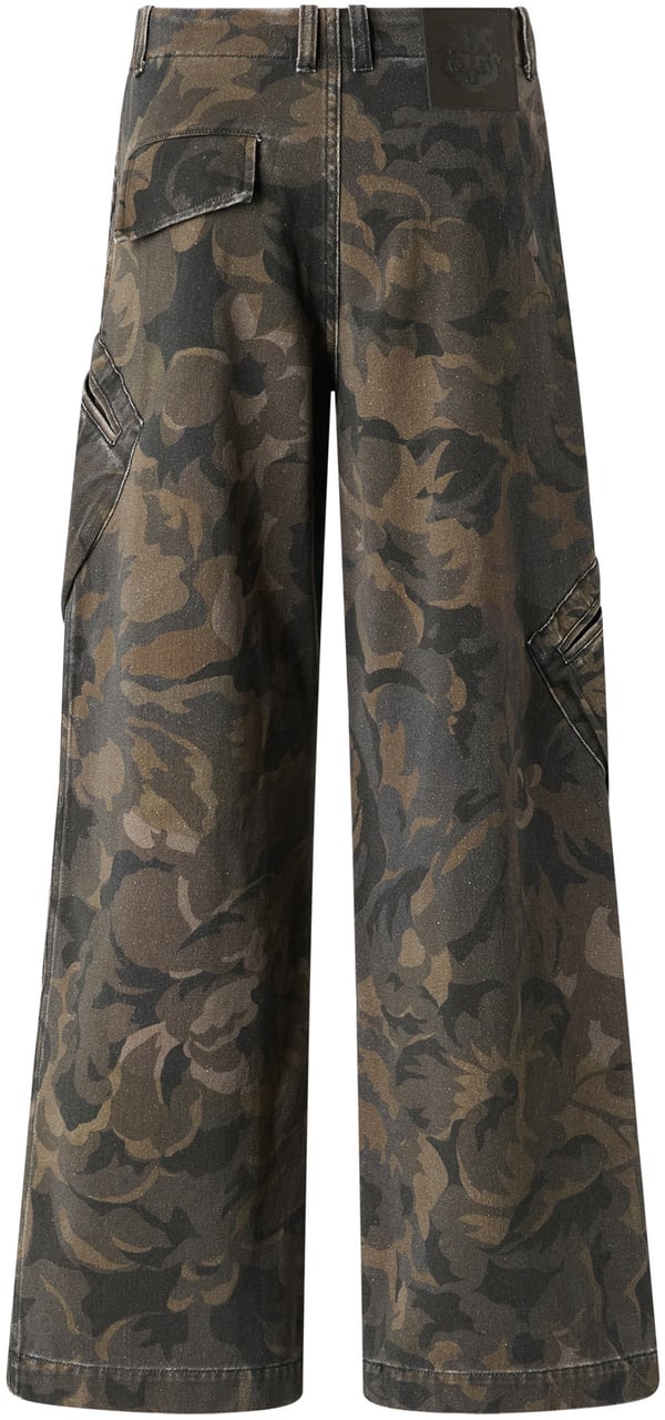 Pinko Trousers Mult.Verde/Nero Donkergroen