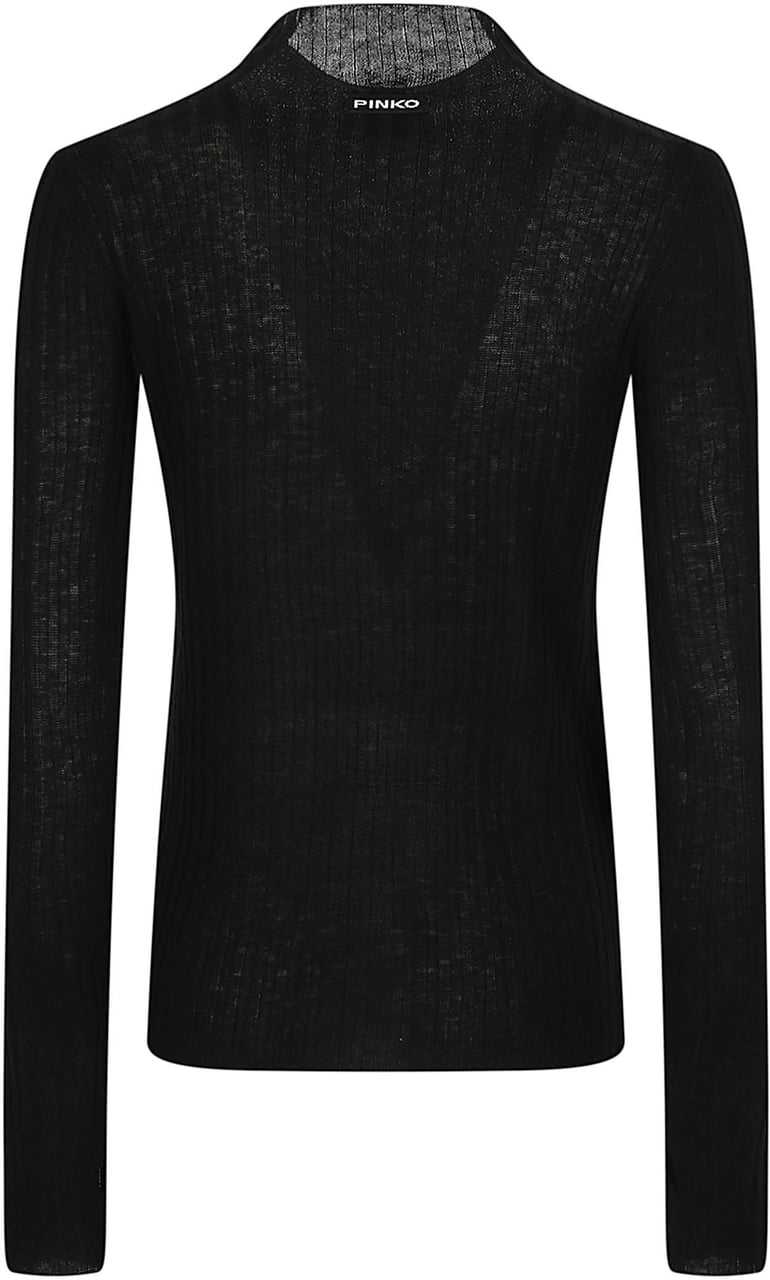 Pinko Muggito Round Nek Sweater Black Zwart