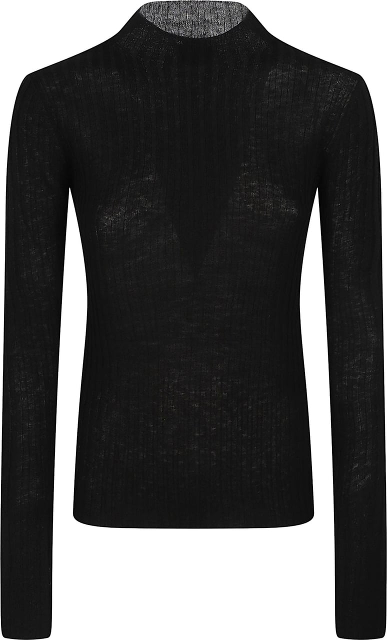 Pinko Muggito Round Nek Sweater Black Zwart