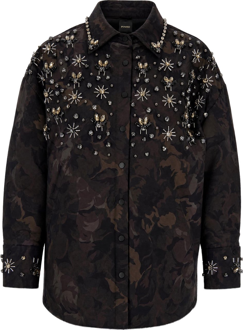 Pinko Coats Mult.Verde/Nero Zwart