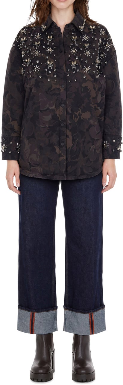 Pinko Coats Mult.Verde/Nero Zwart