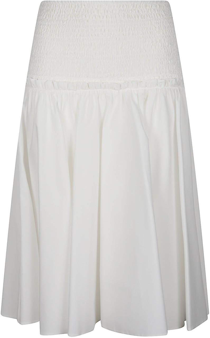 Pinko Grappolo Midi Skirt White Wit