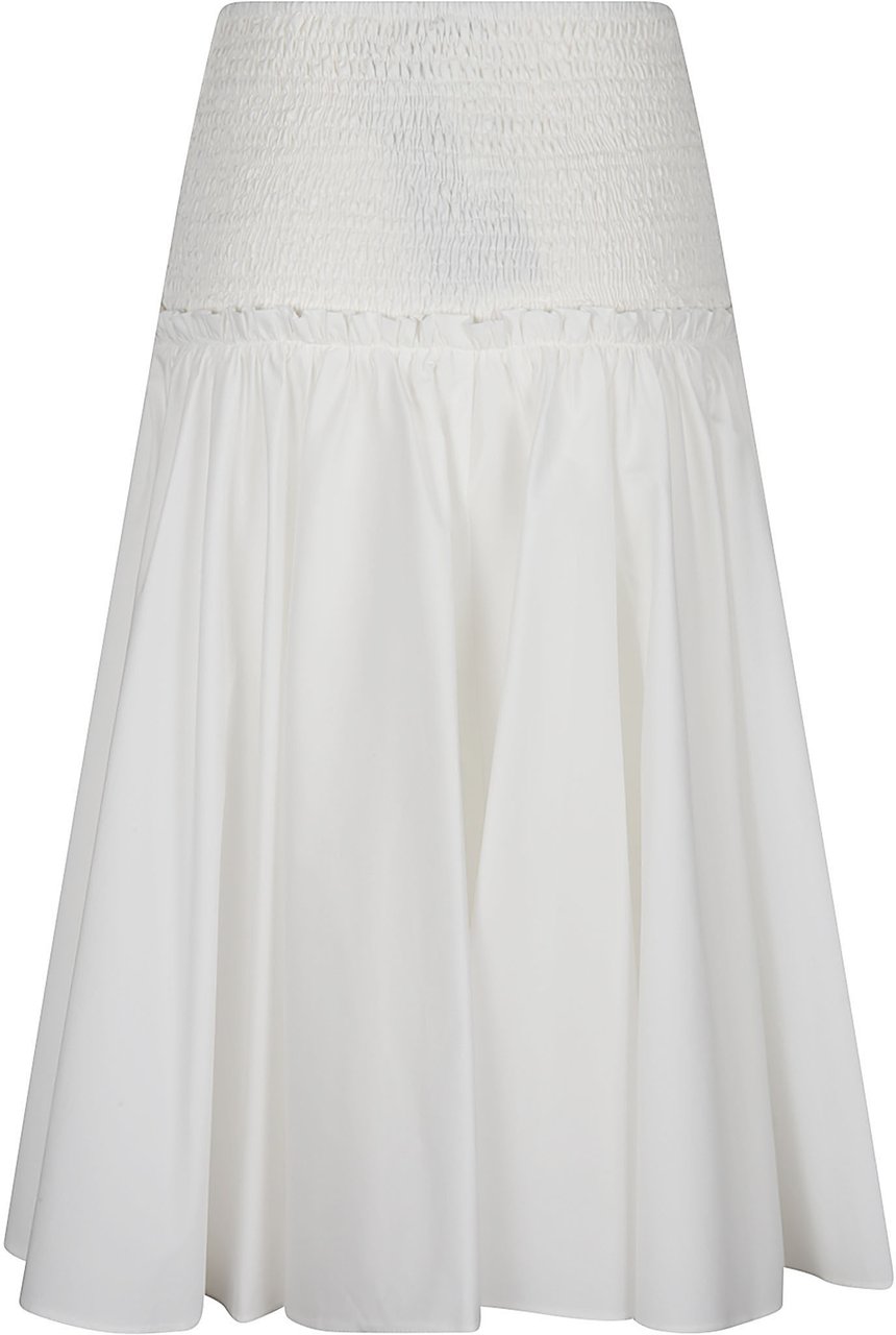 Pinko Grappolo Midi Skirt White Wit