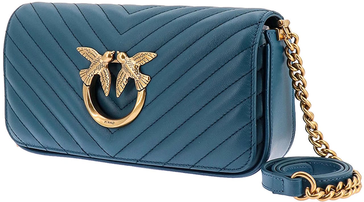 Pinko Pinko Crossbody Bags Blue Woman Blauw