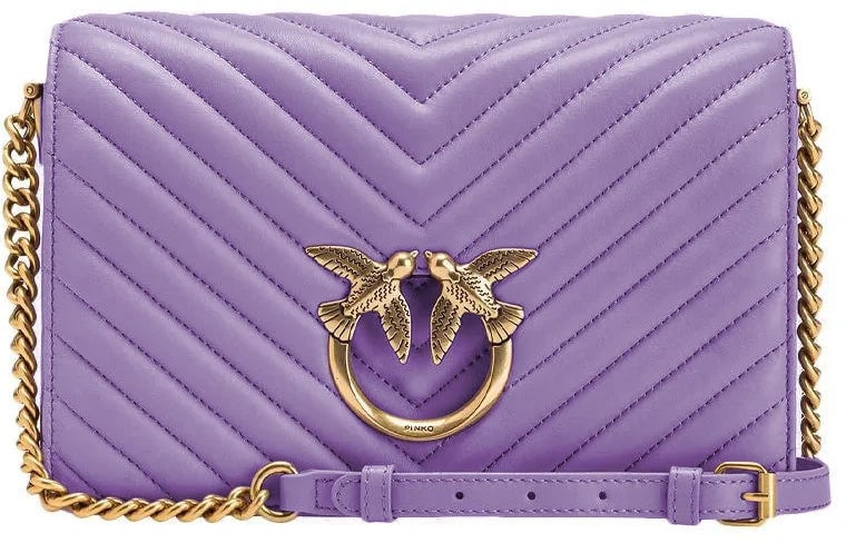 Pinko Pinko Crossbody Bags Lilac Woman Dierenprint