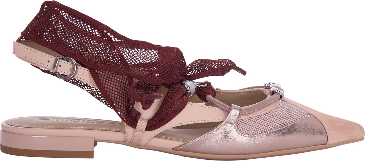 Pinko Slingback Ballerina Flats With Pointed Toe Roze