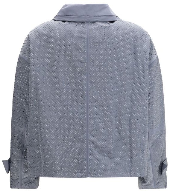 Pinko PINKO Blue Polyester Shell Jacket Blauw