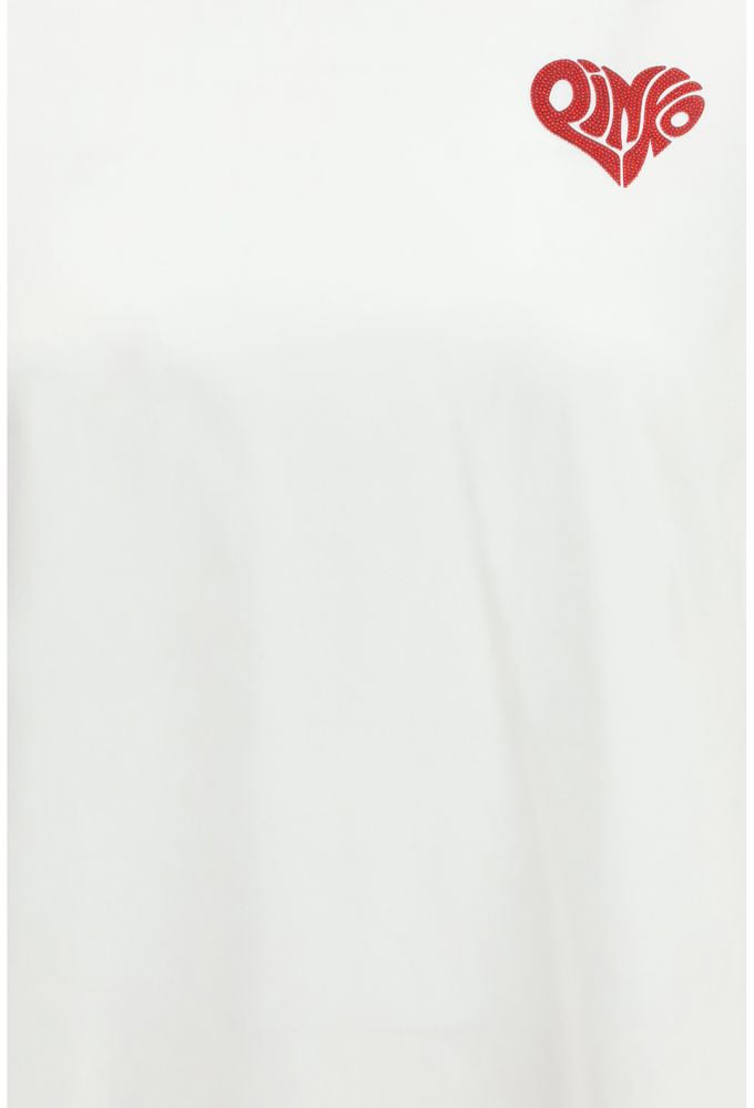 Pinko PINKO White Cotton T-Shirt Wit