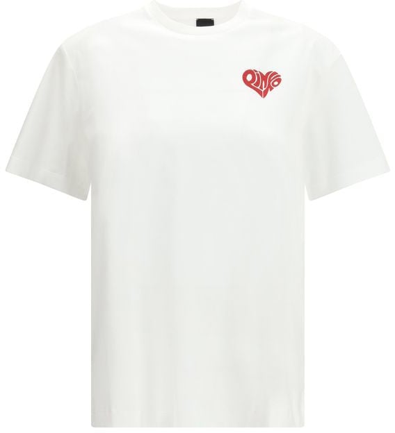 Pinko PINKO White Cotton T-Shirt Wit