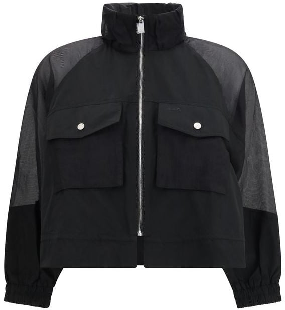 Pinko PINKO Black Polyester Shell Jacket Zwart
