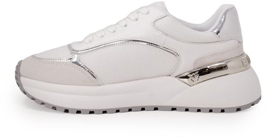 PINKO White Leather Low Top Sneakers Wit