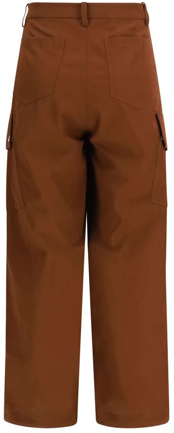 PINKO Brown Cotton Casual Pants Bruin