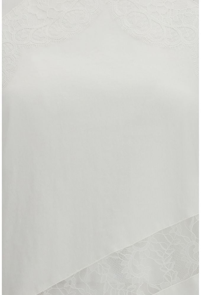 Pinko PINKO White Cotton Sleeveles T-Shirt Wit