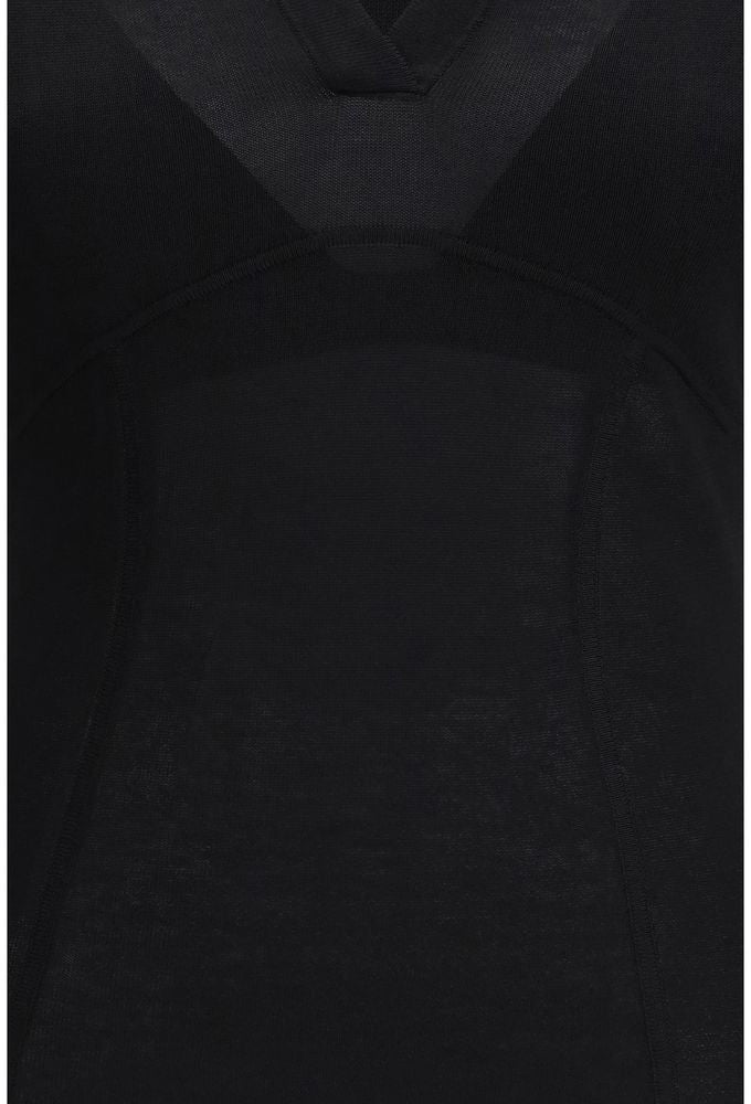 Pinko PINKO Black Viscose Sweatshirt Zwart