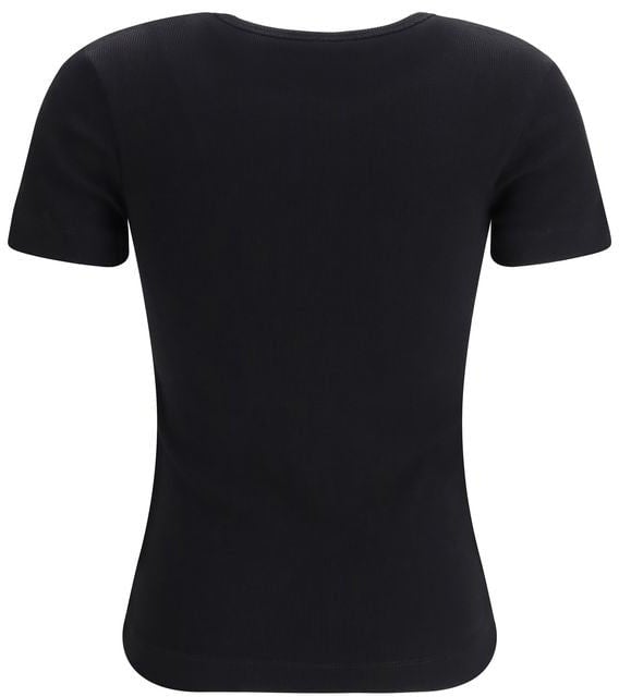 PINKO Black Cotton T-Shirt Zwart