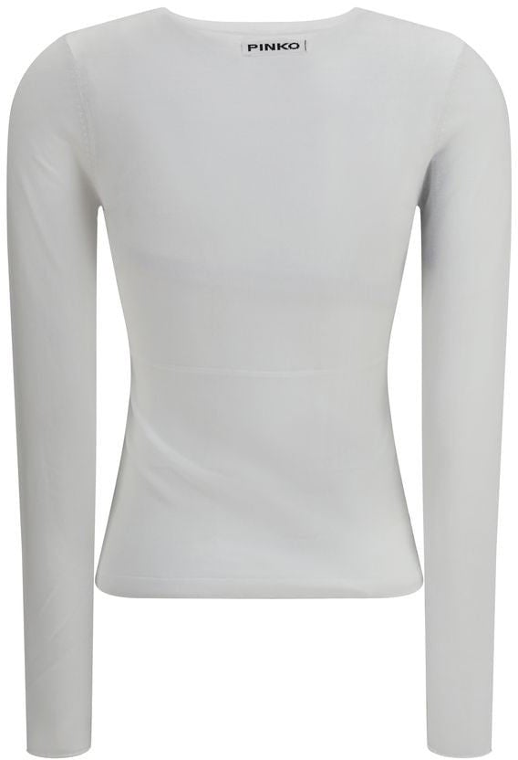 Pinko PINKO White Viscose Sweatshirt Wit
