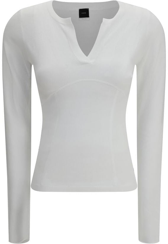 Pinko PINKO White Viscose Sweatshirt Wit