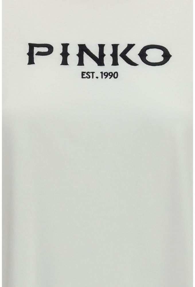 PINKO White Cotton T-Shirt Wit