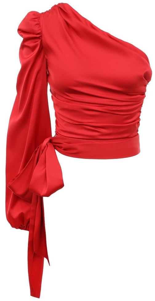 Pinko Thira Blusa Satin Stretch Rood